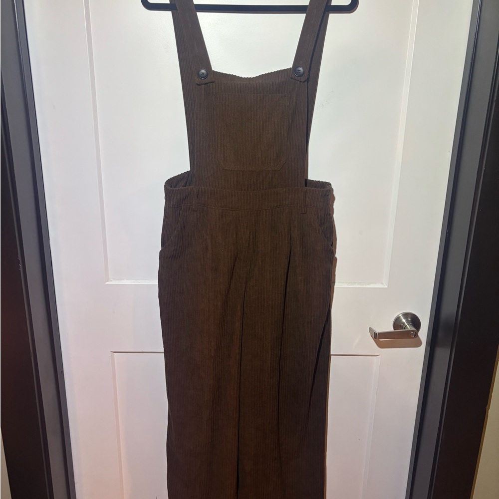 Cider Brown Corduroy Overalls